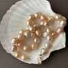 soft apricot color Japan Kasumi pearl necklace