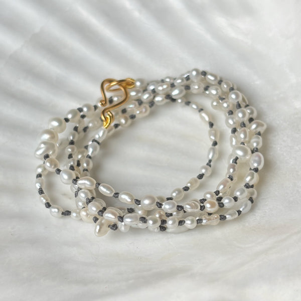 tiny fun ikecho Japan Kasumi pearl necklace 23" long