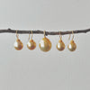 Simple South Sea drop shape pearl earrings in 18k yellow gold
