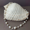 South SEa pearl play on solid 14K yellow gold wrap necklace