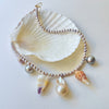 bright and moody seashell and pearl medley necklace