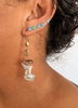 fresh water free form crane top earrings