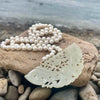 nephrite jade butterfly and gorgeous white pearl necklace