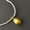 giant golden south sea pearl on solid 14K yellow gold also giant bail
