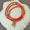 vintage coral and medley of fun necklace