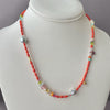 VINTAGE CORAL AND MEDLEY OF FUN WITH Blue Japan akoya pearls necklace