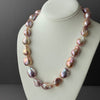 gorgeous pink flame ball fresh water pearl necklace