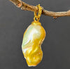 GOLDEN DANCER FRESHWATER PEARL PENDANT WITH EXTRA WIDE DOT BAIL