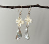DOGWOOD BONE CARVING PEARL EARRINGS WITH INCREDIBLE LUSTER #2