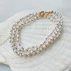 japan kasumi keshi pearl necklace with lavender knots 24"