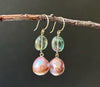 SPRING PINK AND TURQUOISE KASUMI PEARL EARRINGS IN 14K GOLD