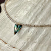 tiny natural wild found abalone pearl necklace
