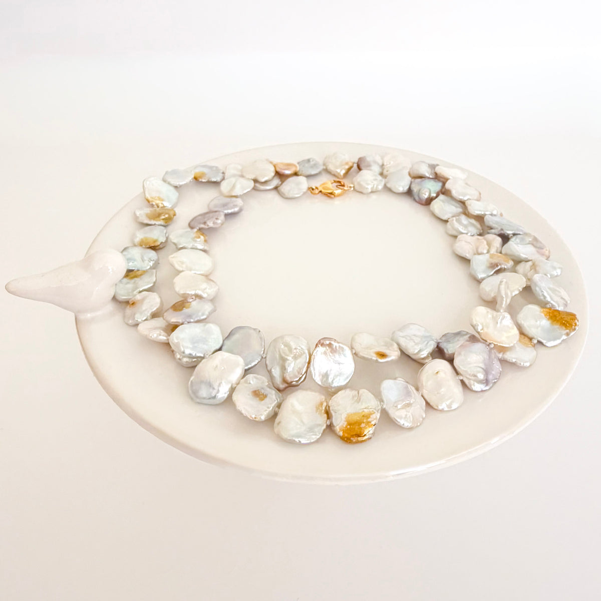 golden area long fresh water pearl necklace– Kojima Pearl