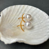 giant pearls under the moon earrings