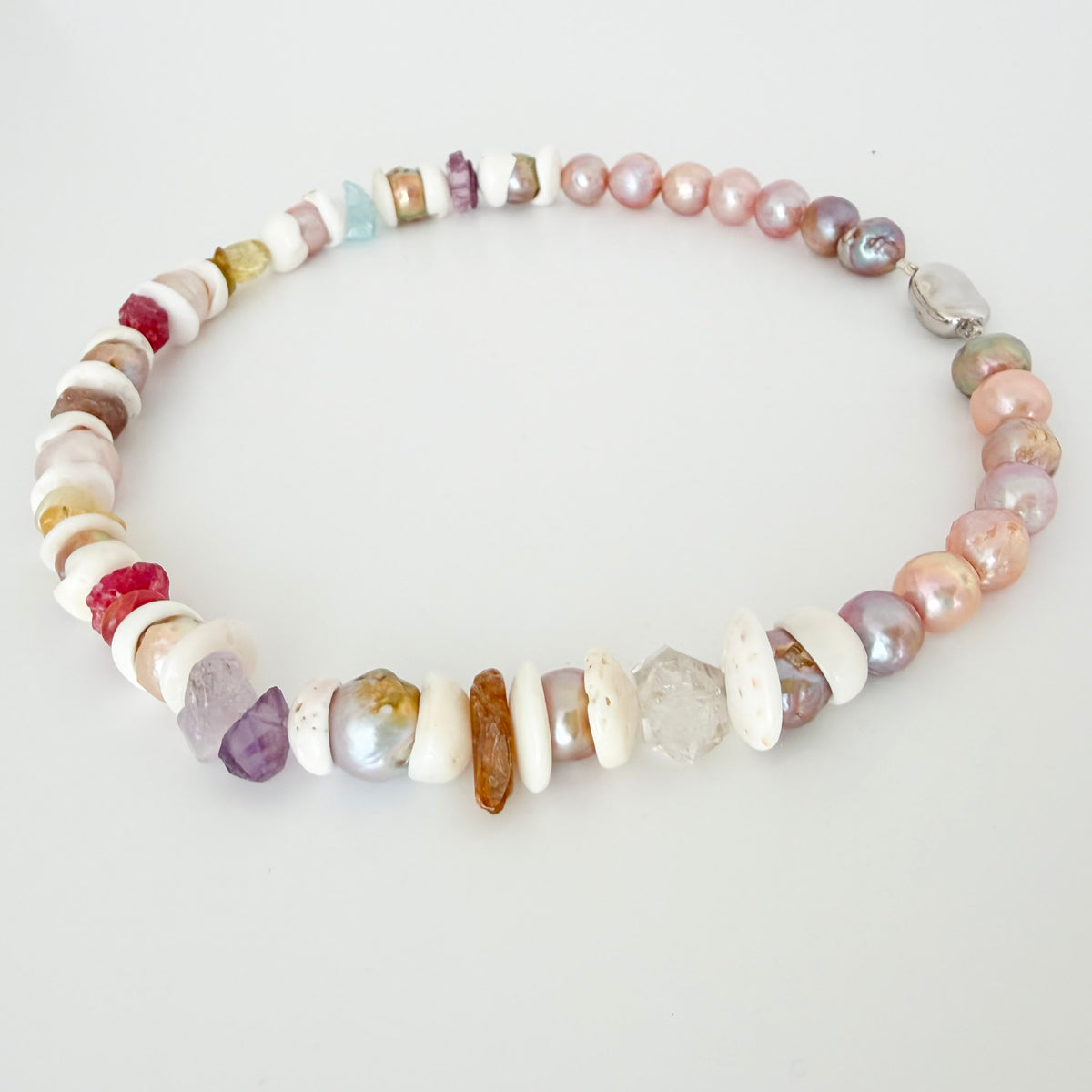 bold beach Japan Kasumi and gemstone necklace– Kojima Pearl