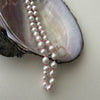 ELEGANT YET FUN - CLASSIC WHITE PEARLS ON NEON PINK KNOTS