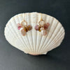 tourmaline wheels with pale pink pearl "peek a boo" earrings