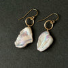 the great white fresh water keshi pearl earrings