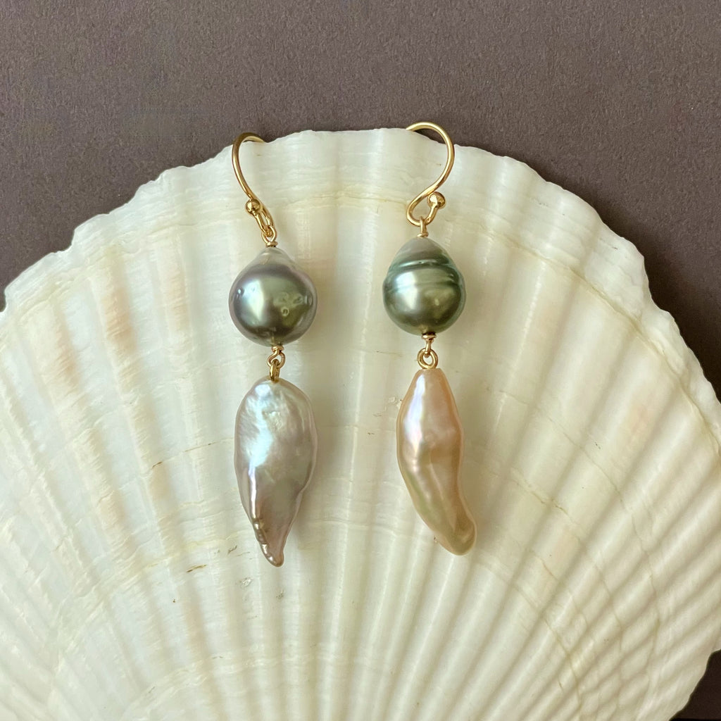 "toned but not too toned" pearl earrings
