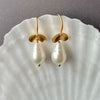 long white drop pearl fruiting earrings