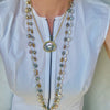 Tahitian and deep golden freshwater wrap pearl neclace