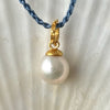 ELEGANT WHITE CHINESE FRESHWATER PENDANT WITH EXTRA WIDE DOT BAIL
