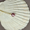 10.5 deep purple round Japan Kasumi pearl pendant necklace