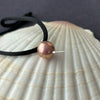deep lavender/coppery Japan Kasumi pearl pendant on 14k