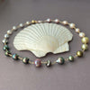 STUNNING OMBRE PEARL SOLID GOLD WRAP NECKLACE