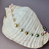 STUNNING OMBRE PEARL SOLID GOLD WRAP NECKLACE