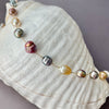 AUTUMN TRANSITIONS SOLID GOLD MULTI PEARL WRAP NECKLACE