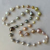 all natural color pearl medley wrap necklace