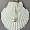 SOUTH SEA NEAR ROUND PEARL PENDANT NECKLACE ON 14K YELLOW GOLD CHAIN