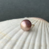 smooth  surface Japan Kasumi deep lavender pearl brooch