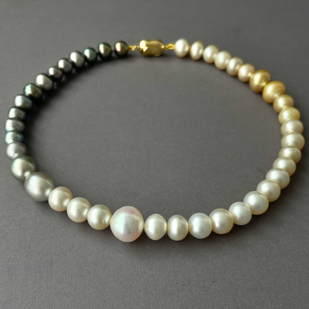 complicated princess ombre pearl necklace