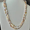 extra long endless rope of golden lavender Chinese fresh water keshi  - pre loved pearls