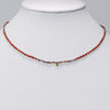tiny natural pearl and coral bead necklace