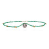 emeralds and Tahitian pearl necklace with gold vermeil tails