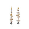 Tahitian and Fresh water mobile crane top earrings
