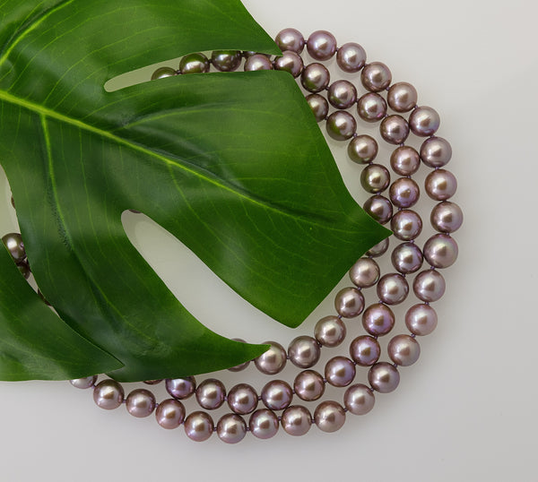 Dark Rose Freshwater Pearl Necklace