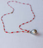 Mediterranean Red Coral and Tahitian pearl chain necklace