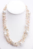 south sea pearl and chinese freshwater petal rope necklace