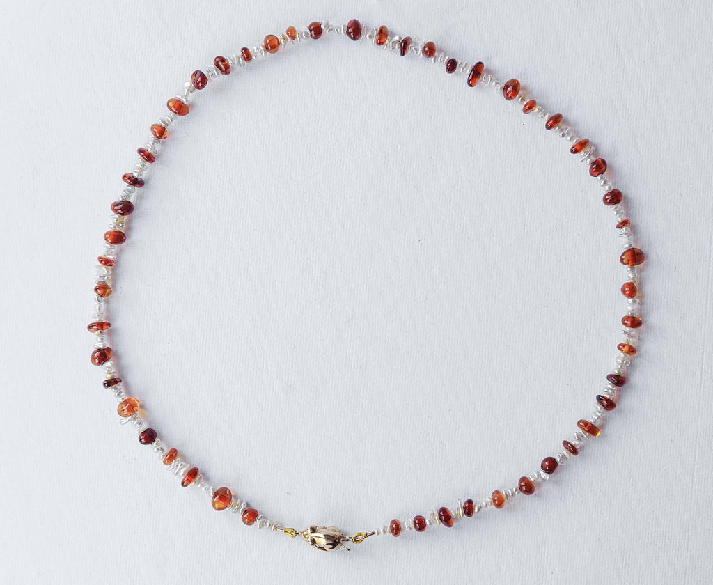 Animal Clasp Collection! Akoya Keshi, Amber, Rat Clasp