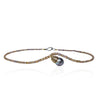 mixed earth tone sapphire beads and Tahitian pearl necklace