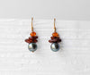 small Tahitian and amber earrings