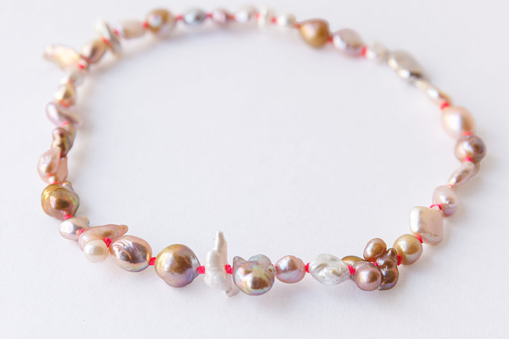 free form free fun pearls on neon knots