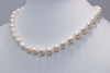 Luminous White Rippled Freshwater pearl necklace
