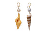 take me to the beach and leave me there shell and pearl earrings