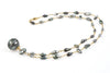 carved with a braid Tahitian pearl wrap necklace