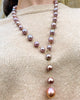 fantastic fresh water lariat pearl necklace
